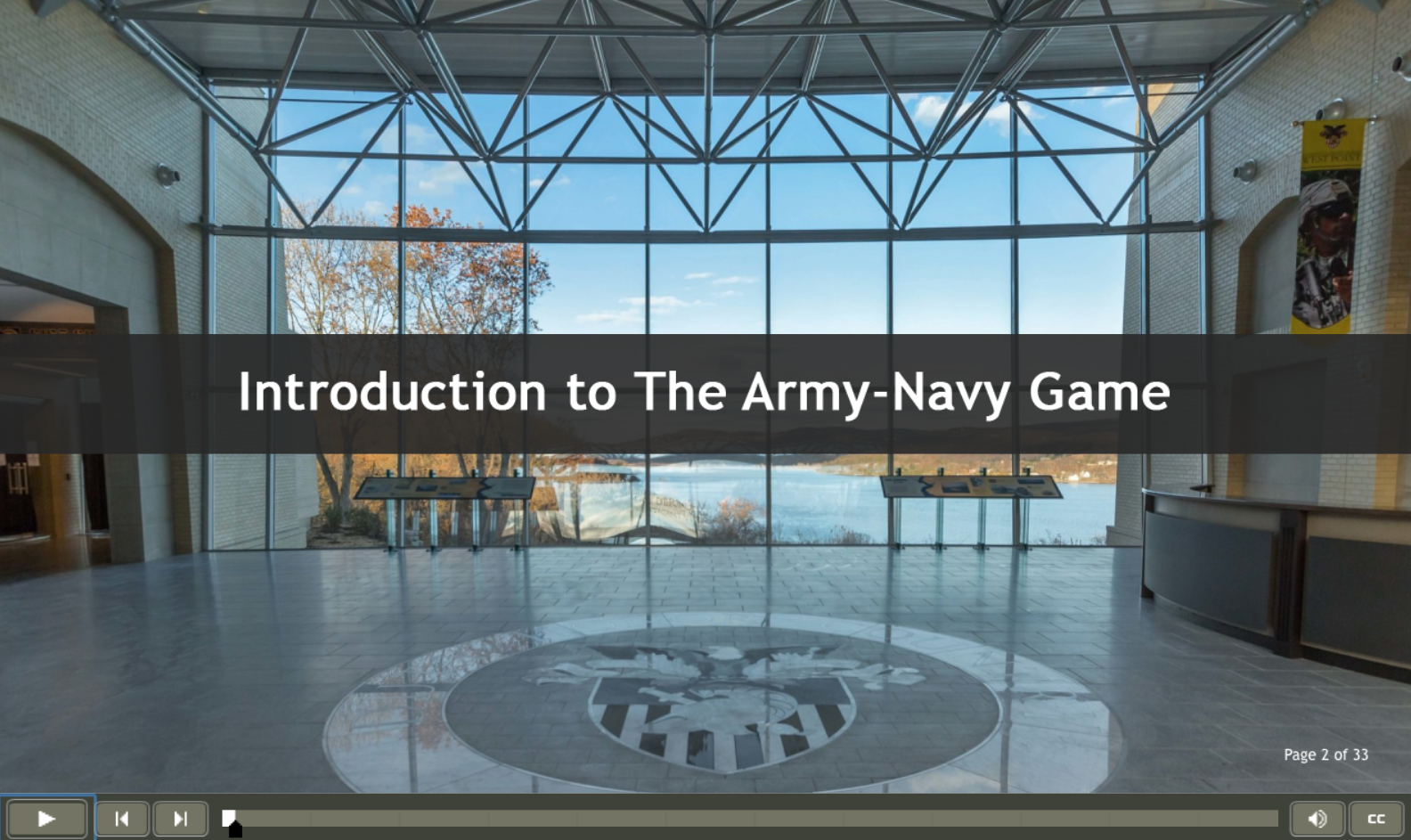 Introduction page for The Army-Navy Game course